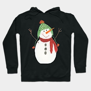 Snowman - Perfect Holiday Gift - Painted in Christmas Colors Hoodie